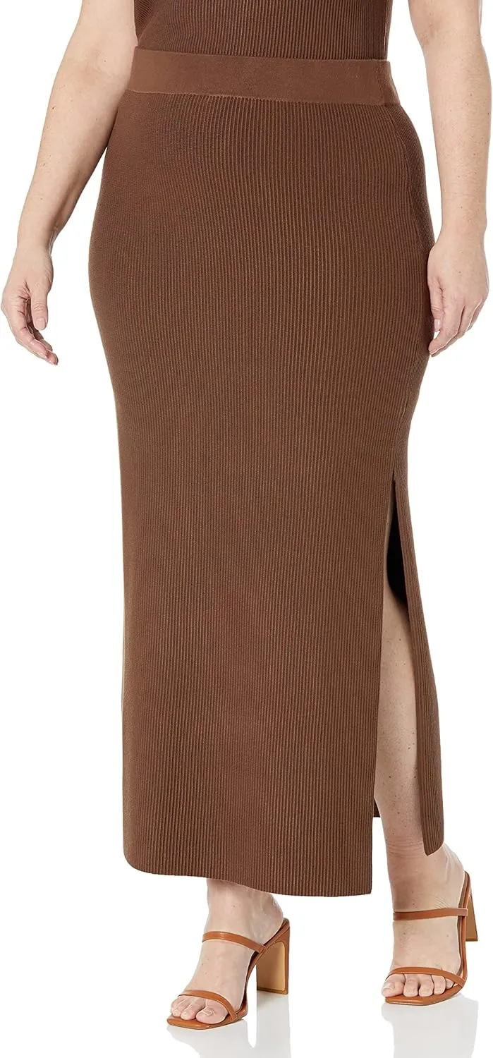 The Drop Women's Tyler Ribbed Sweater Skirt