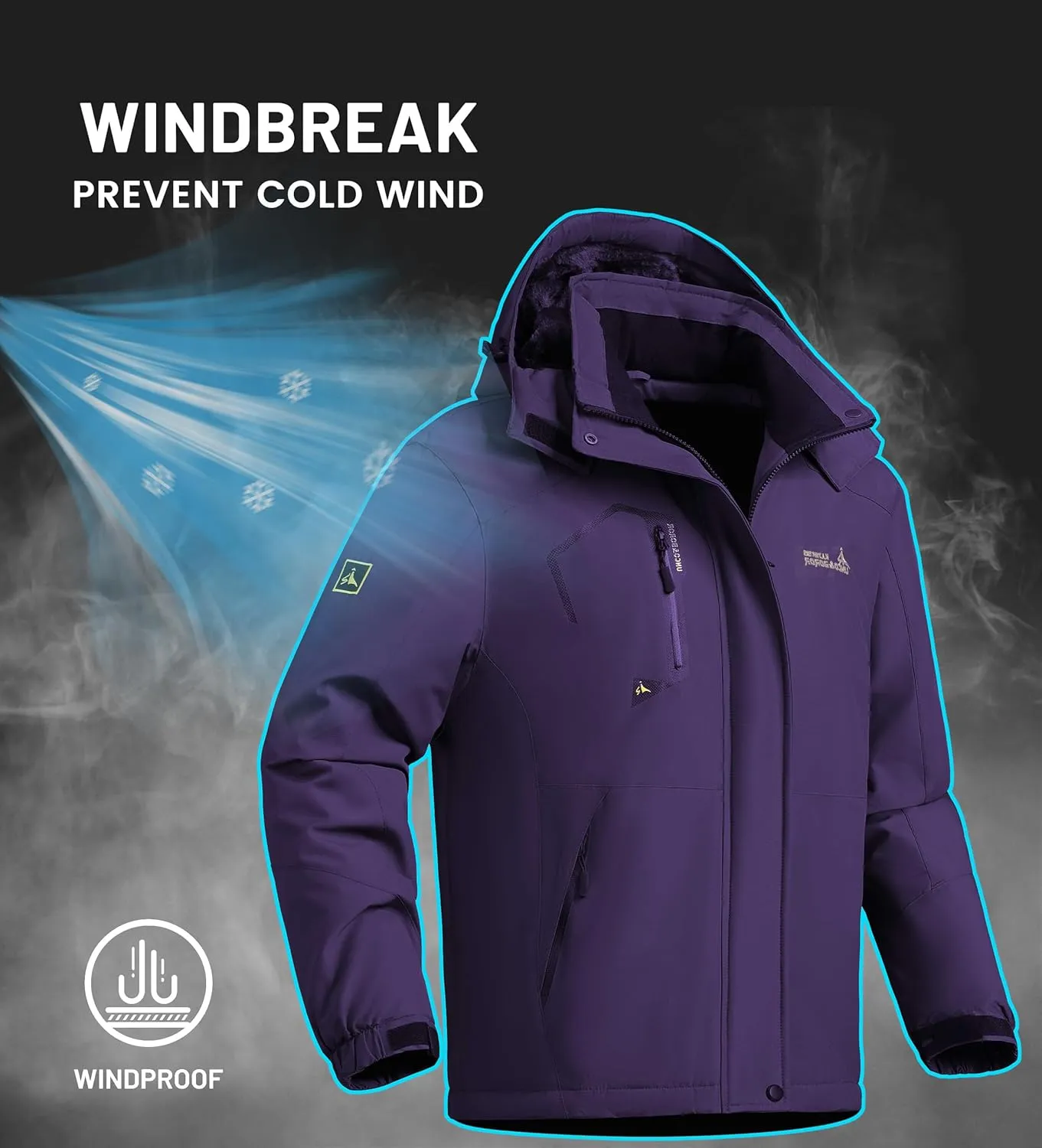 Waterproof Warm Winter Snow Coat for Women Ski Jacket for Snowboarding Hiking