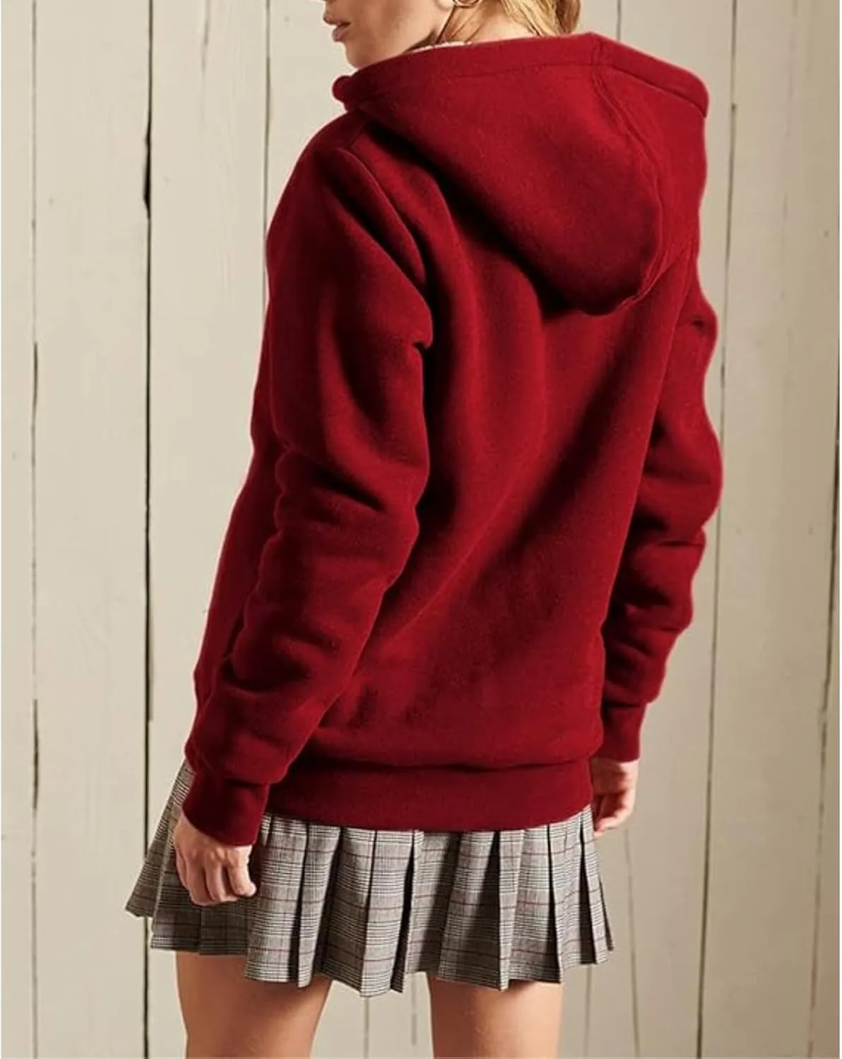 Winter Coats for Women Full Zip Sherpa Lined Hoodie Plain Warm Fleece Jacket Lightweight Versatile Sweatshirts