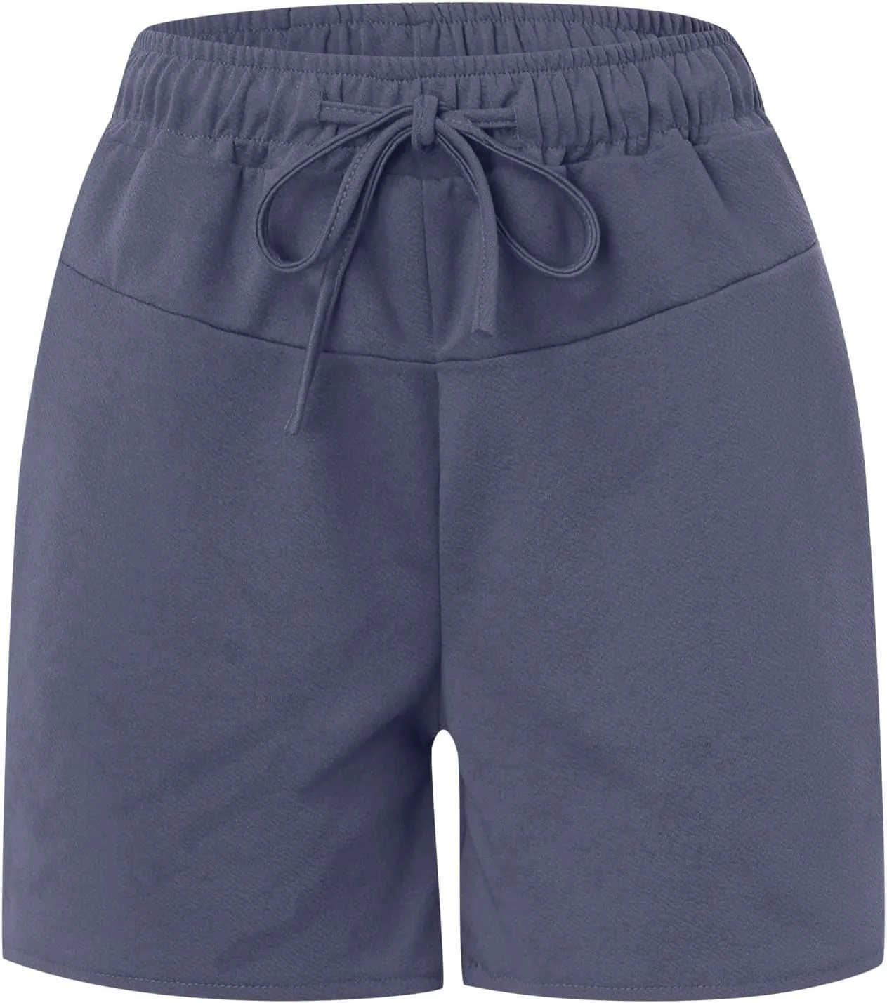 Women 2024 Casual Shorts Loose Drawstring Comfy Elastic High Waist Shorts Summer Pull On Short Pants with Pockets