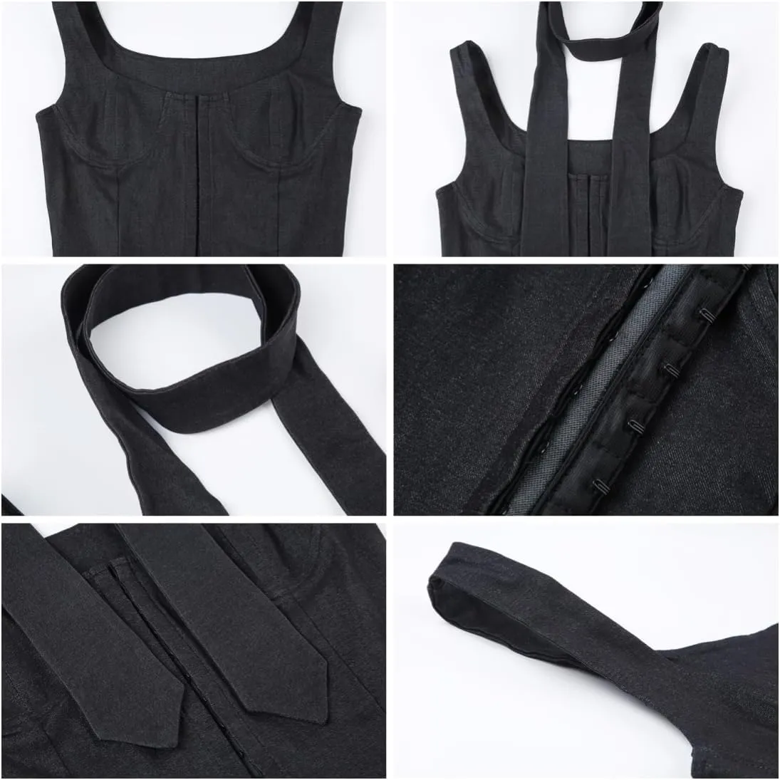 Women Gothic Crop Tank Top Sleeveless Camisole Tops Y2K Grunge Blouse Cami Shirt