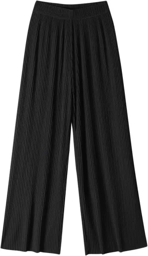 Women Ice Silk Palazzo Pants Summer Baggy Wide Leg High Waist Casual Long Trousers Jogger Pants 2024 Trendy Sweatpant