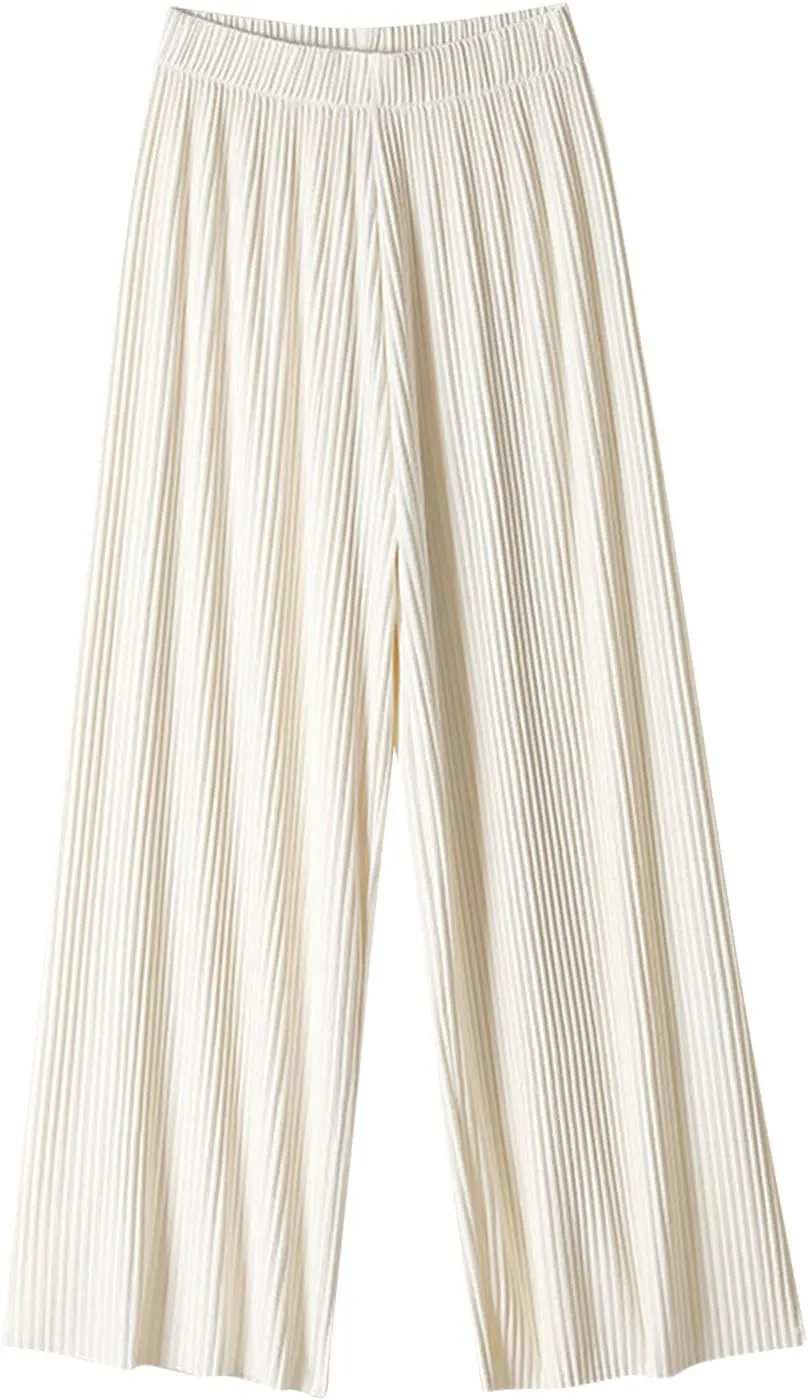 Women Ice Silk Palazzo Pants Summer Baggy Wide Leg High Waist Casual Long Trousers Jogger Pants 2024 Trendy Sweatpant