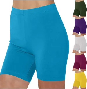 Women Leggings Shorts Ladies Shaping Yoga Shorts Elastic Waist Half Pants High Waist Short Trousers Gym Shorts Bottoms