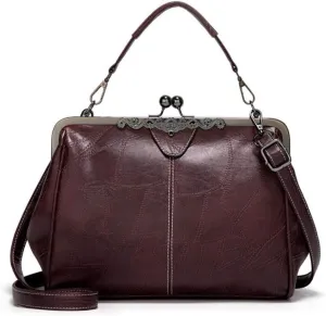 Women Retro Tote Hobo Bags PU Leather Top Handle Backpacks Clutches Satchel Handbags
