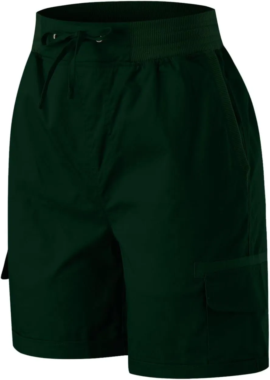 Women Summer Cargo Shorts Lightweight Multi-Pockets Loose Hiking Shorts Mid Rise Casual Trendy Outdoor Workout Short