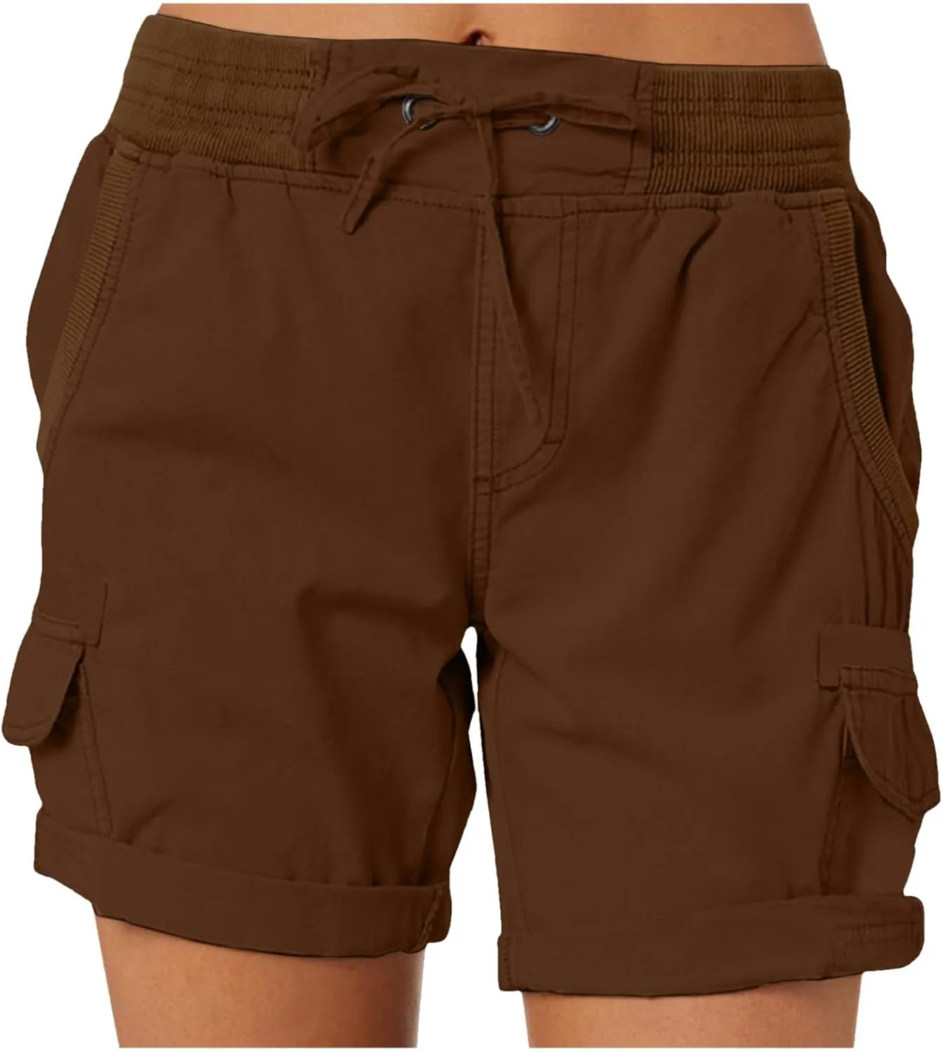 Women Summer Cargo Shorts Lightweight Multi-Pockets Loose Hiking Shorts Mid Rise Casual Trendy Outdoor Workout Short