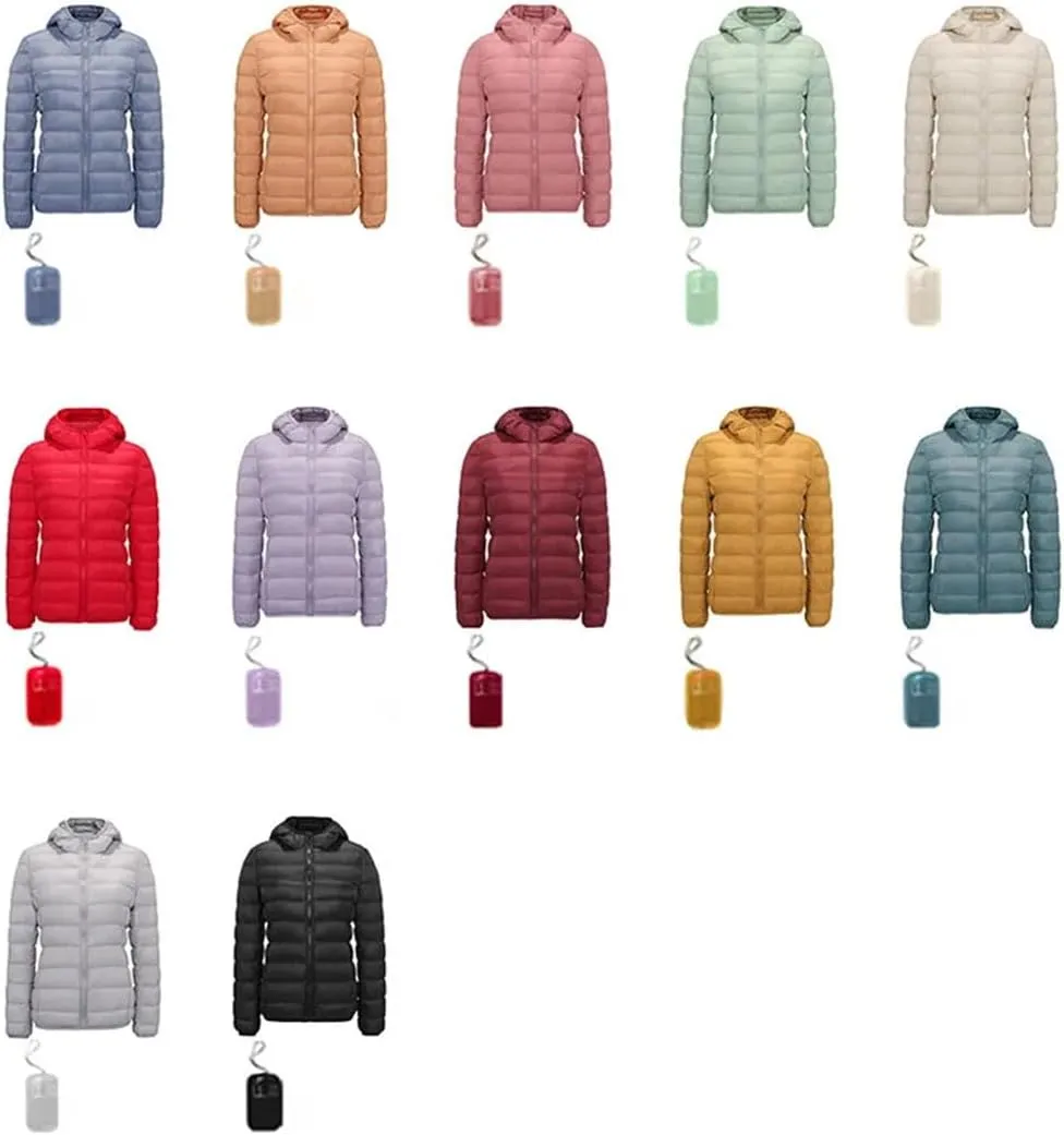 Women Ultra Light Down Jacket White Duck Down Hooded Jackets Warm Coat Parka Female Portable Outwear Windbreaker