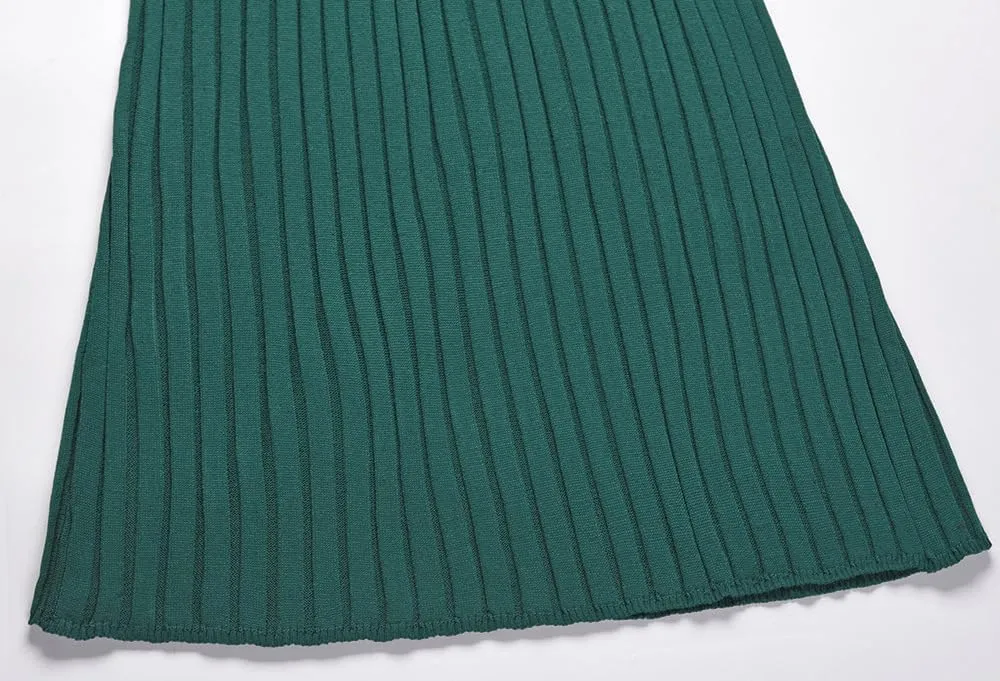 Women Winter Sweater Midi Dress Oversized Long Sleeve Crewneck Knit Wrap Dress Casual Long Pullover Dress with Belt
