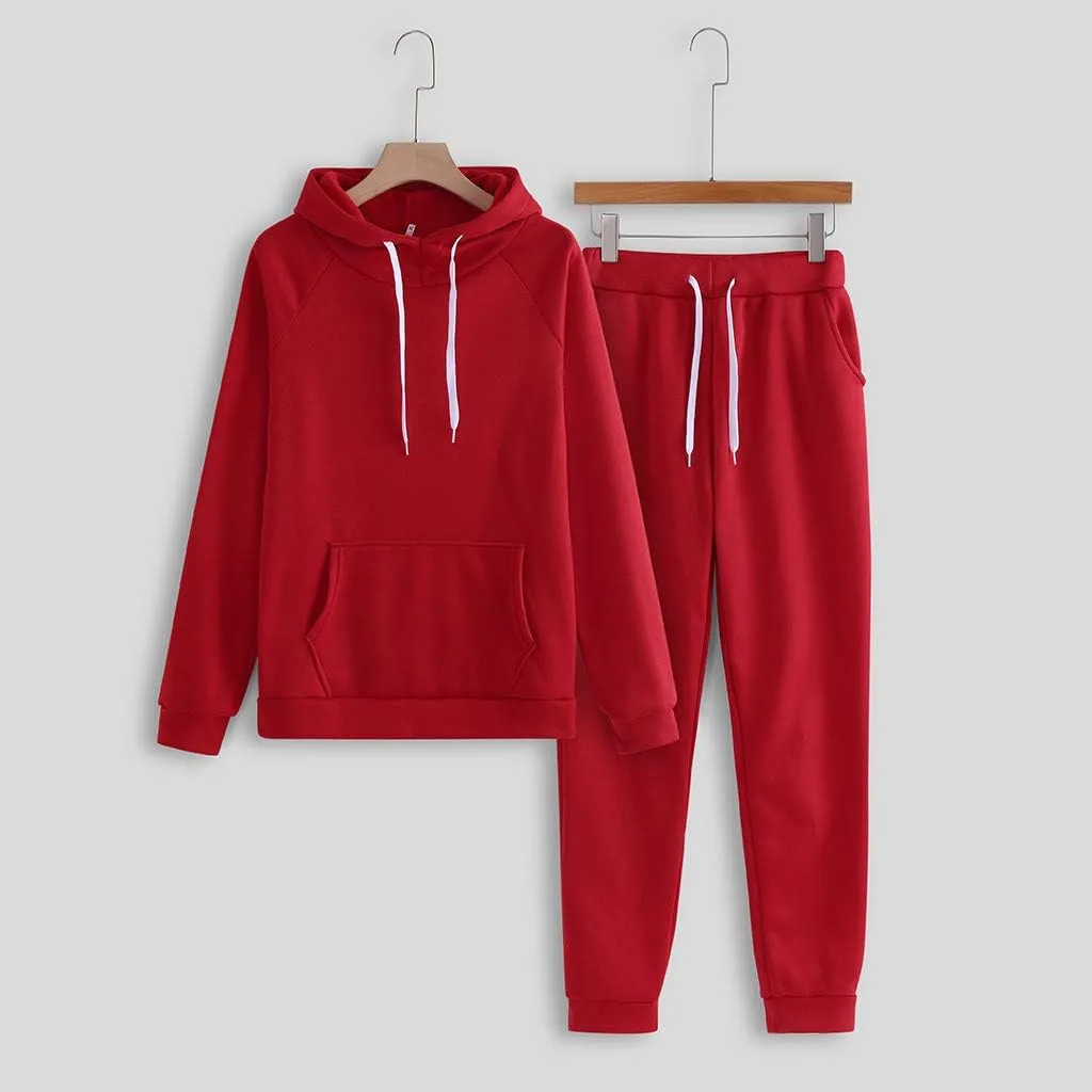 Women's 2 Piece Outfits Lounge Set Long Sleeve V Neck Athletic Sweat Pullover Sweatshirt Joggers