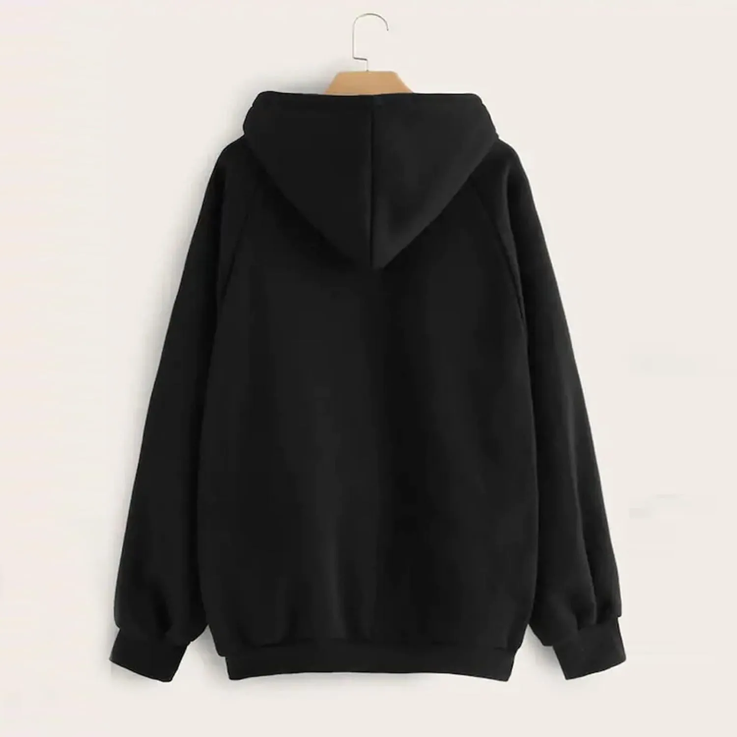Women's Basic Hoodies Long Sleeve Classic Solid Lightweight Pullover Tops Casual Loose Fit Hooded Sweatshirt with Pocket