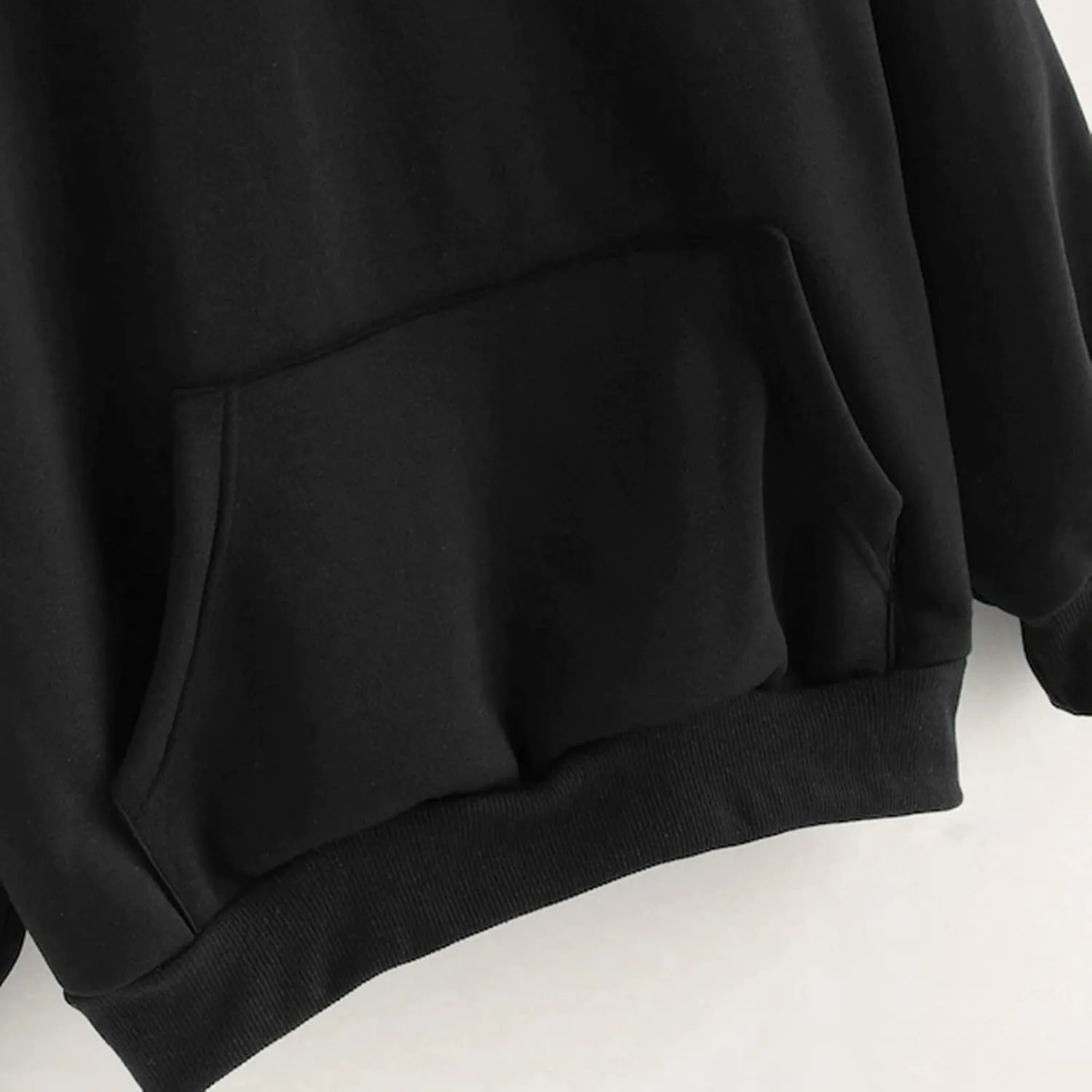 Women's Basic Hoodies Long Sleeve Classic Solid Lightweight Pullover Tops Casual Loose Fit Hooded Sweatshirt with Pocket