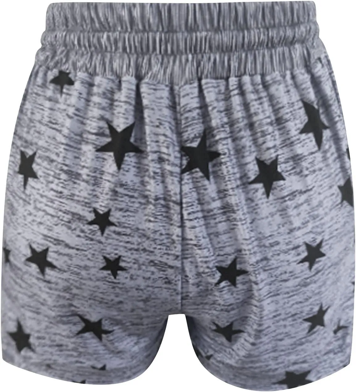 Womens Beach Sport Short Summer Trendy Elastic Slim Drawstring Star Print Short Pants Sport Casual Yoga Short Trouser
