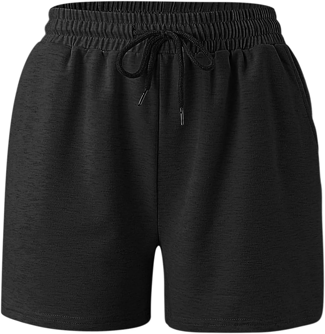 Women's Casual Sweat Shorts with Pockets Cotton French Elastic Waist Drawstring Summer Workout Lounge Shorts 2024