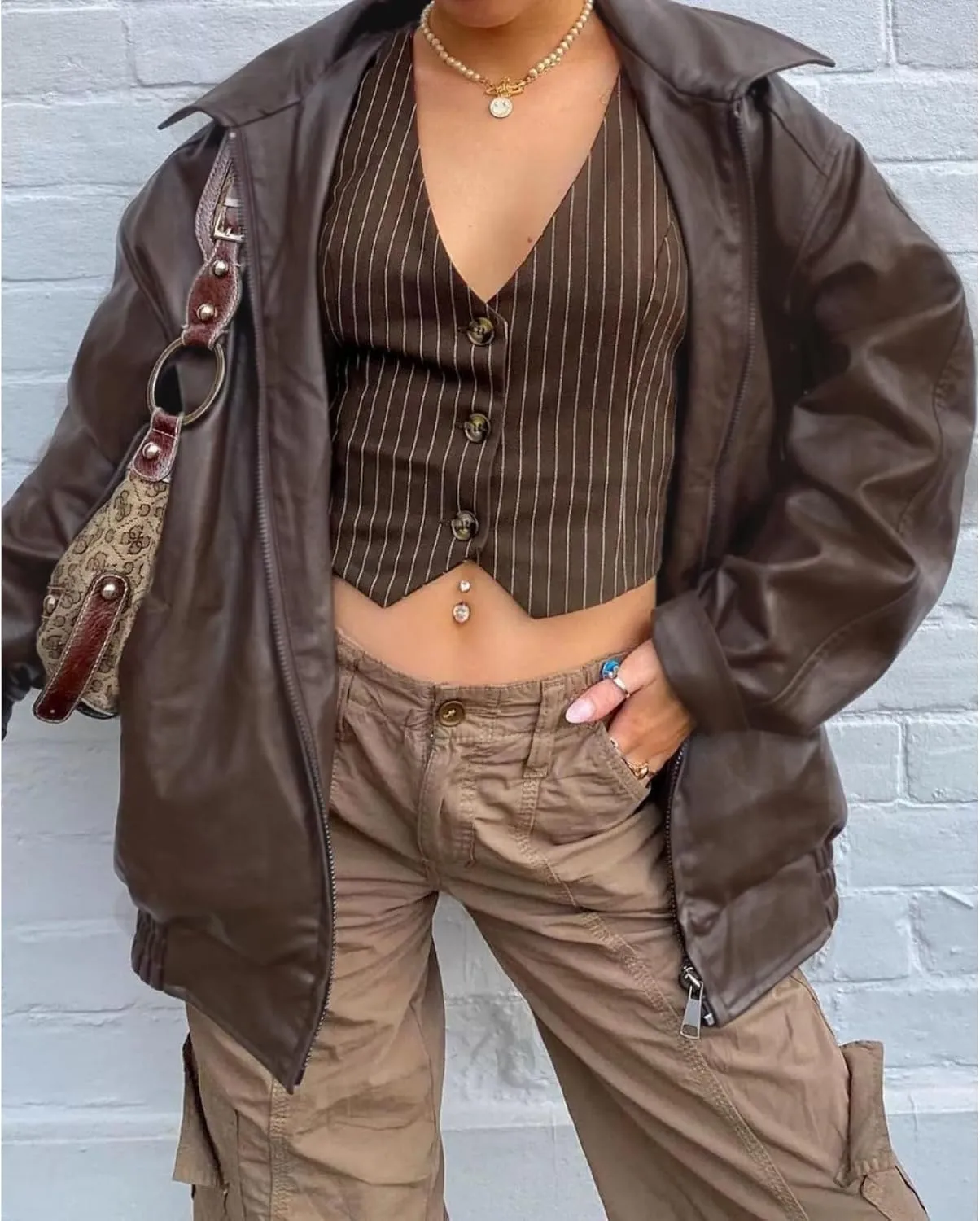 Womens Faux Leather Jackets Oversized Motorcycle Jacket Bomber Coats Fashion Outfits Spring Clothes