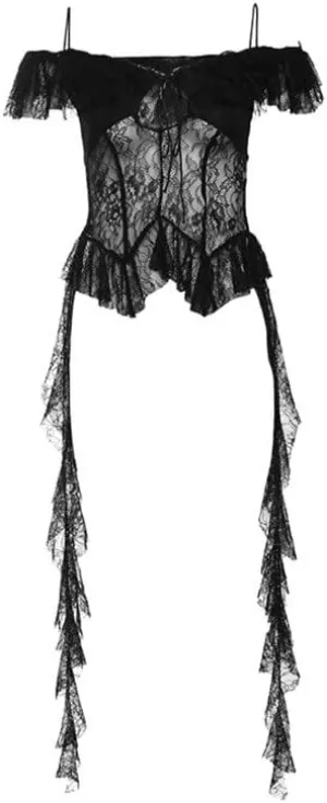 Womens Lace Tassel Backless Spaghetti Strap Camisole Sexy Sleeveless Party Vest Fashion Top