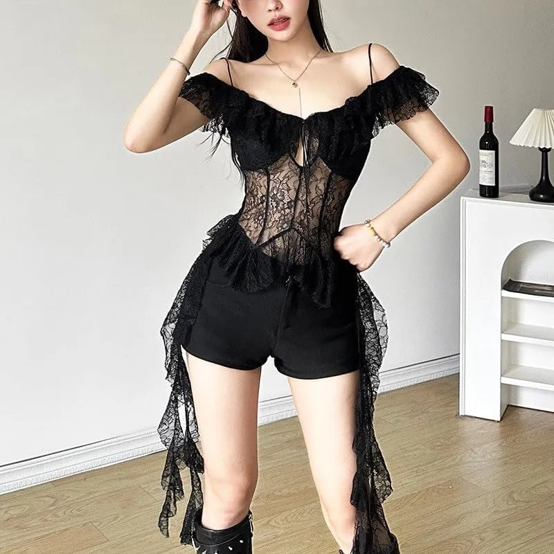 Womens Lace Tassel Backless Spaghetti Strap Camisole Sexy Sleeveless Party Vest Fashion Top