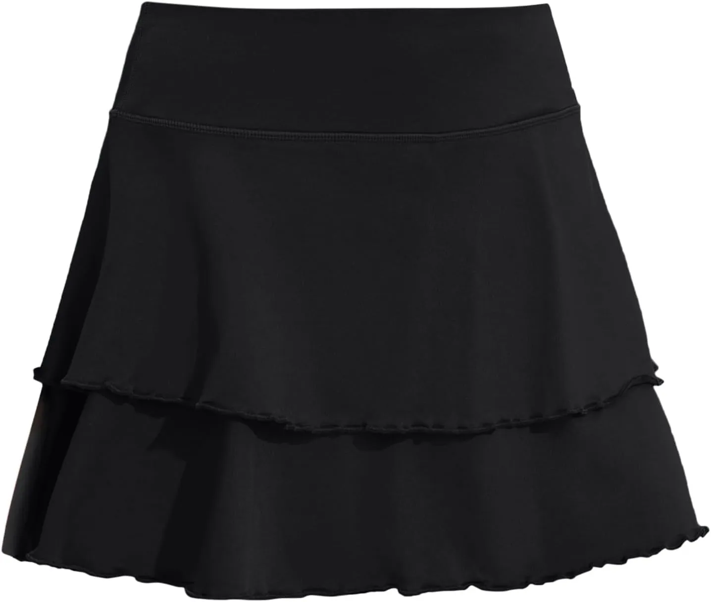 Womens Pleated Tennis Skirt Double Ruffle Flowy Golf Skort High Waisted Tummy Control Gym Running Athletic Skirts Wine XXL