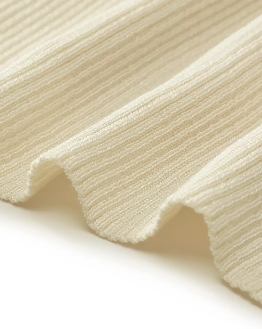 Women's Ribbed Sweater Tank Top Business Casual Slim Fitted Striped Knitted Tops