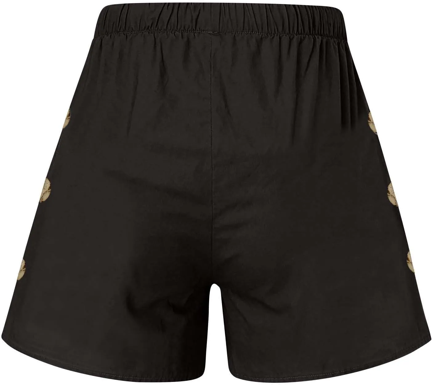 Womens Shorts Comfy Drawstring High Waist Cotton Shorts Solid Lounge Summer Beach Trouser Short with Button Pockets