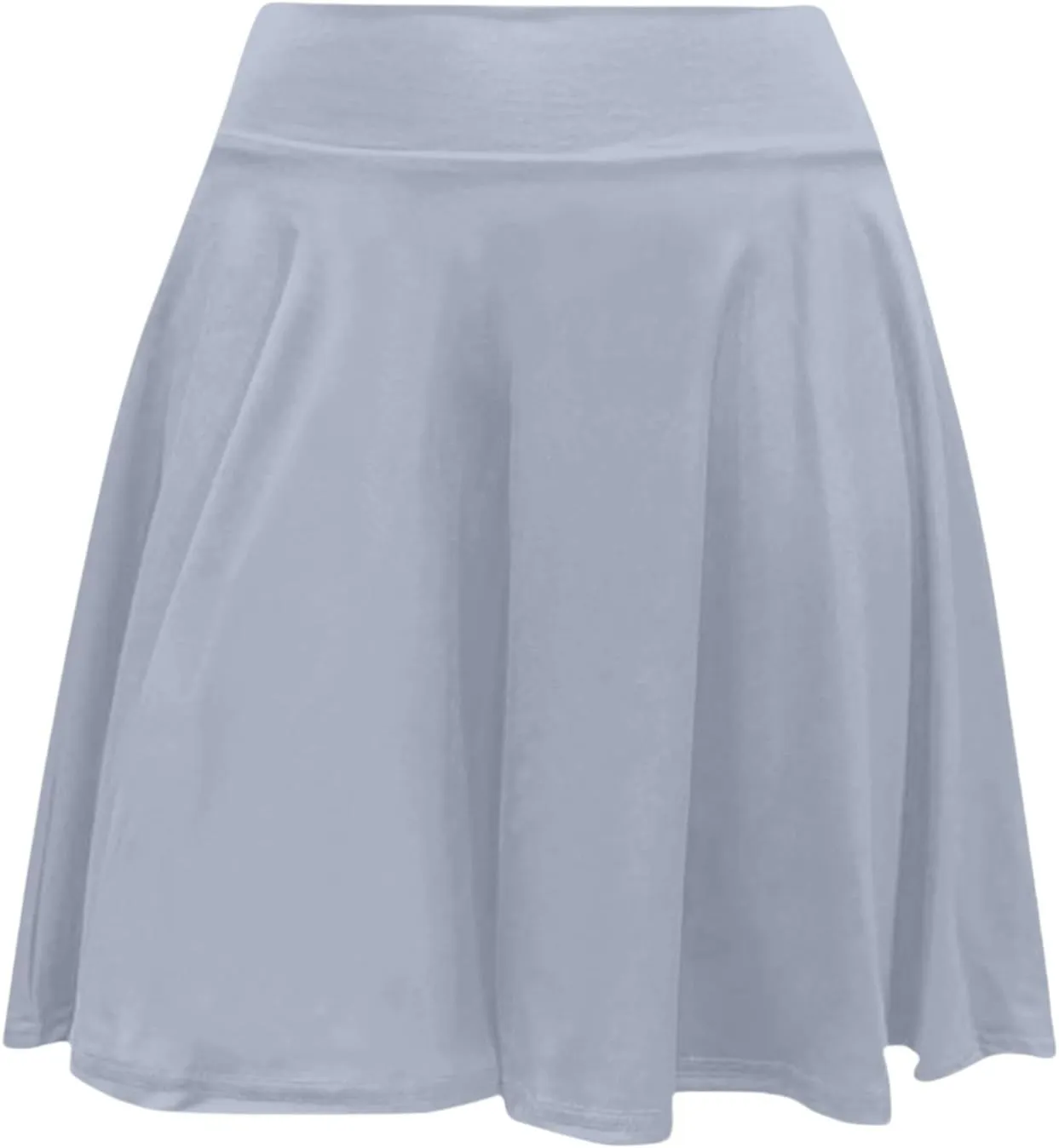 Women's Skort with Built-in Shorts 2025 Fashion Casual Stretchy Pleated High Waisted Flared Mini Tennis Skater Skirt