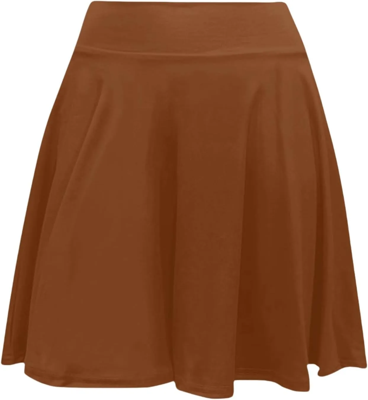Women's Skort with Built-in Shorts 2025 Fashion Casual Stretchy Pleated High Waisted Flared Mini Tennis Skater Skirt