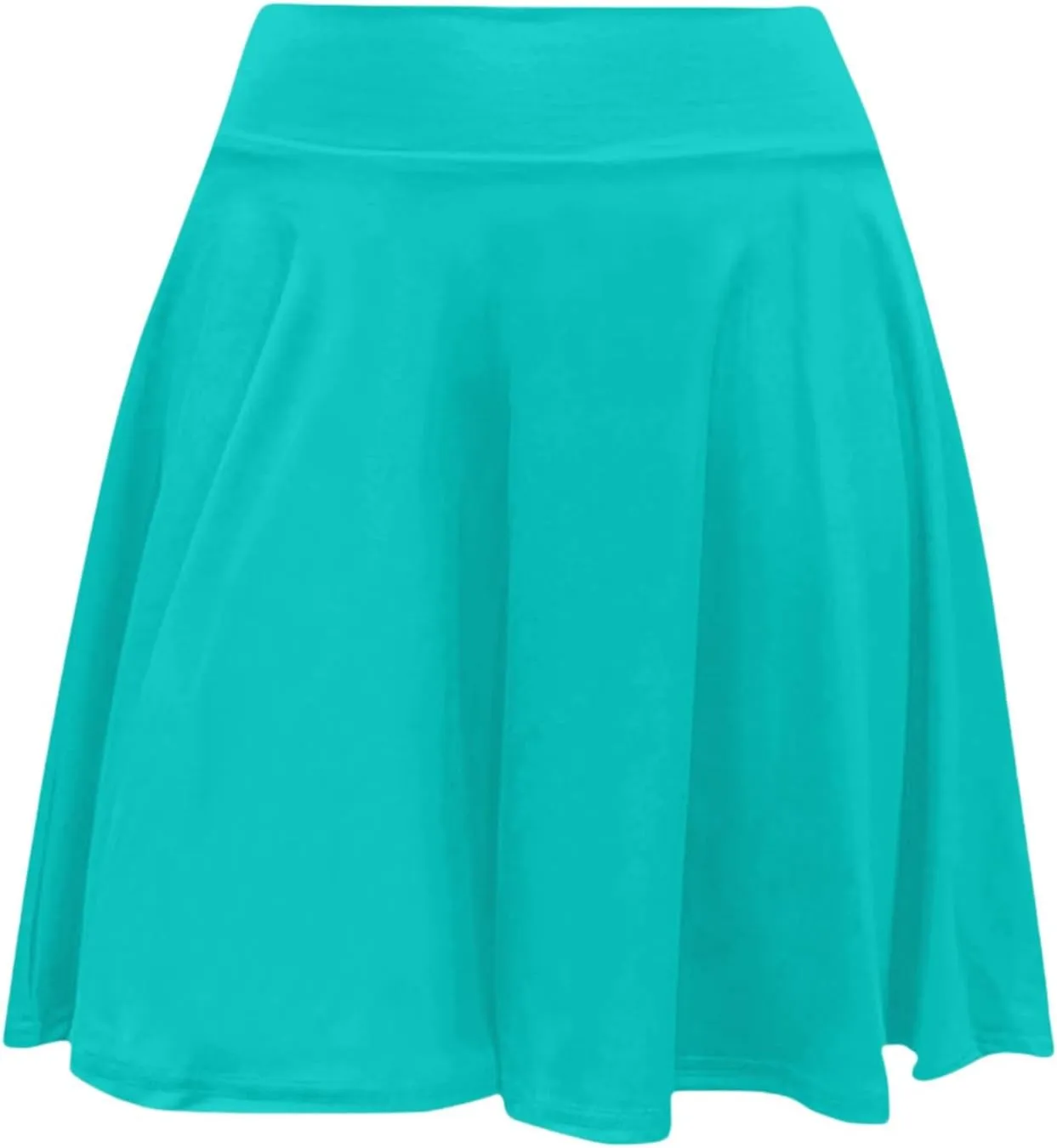 Women's Skort with Built-in Shorts 2025 Fashion Casual Stretchy Pleated High Waisted Flared Mini Tennis Skater Skirt