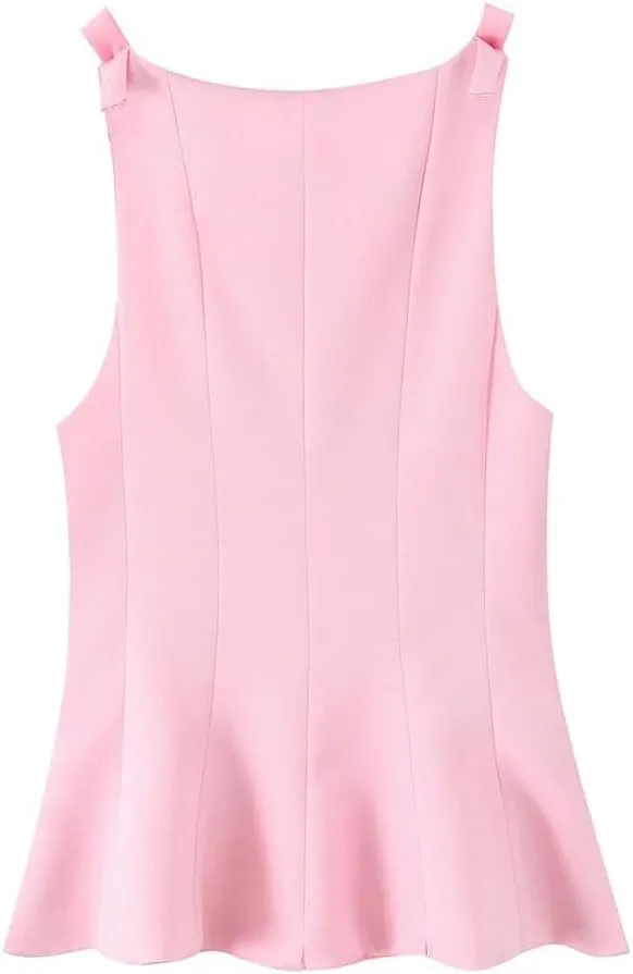Women's Solid Color Casual Square Neck Simple Multi-Color Sleeveless Camisole Top