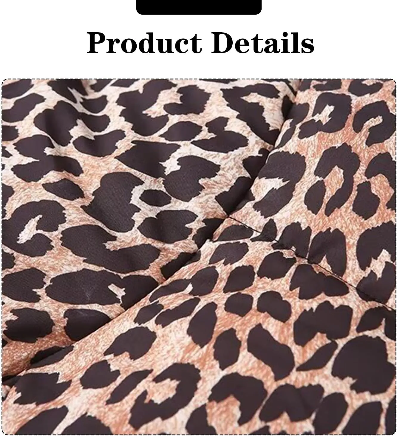 Womens Winter Puffer Jacket Leopard Print Long Sleeve Zip Up Cropped Down Coat Fashion Warm Y2K Quilted Outwears