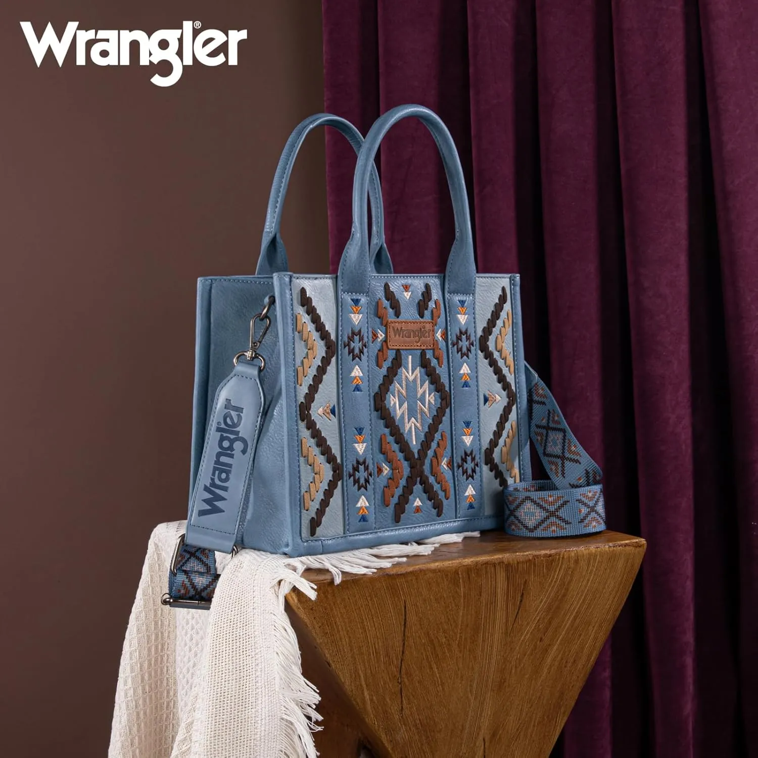Wrangler Aztec Tote Bag for Women Western Top Handle Handbags and Purses