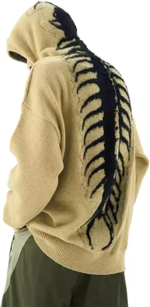 Y2K Skeleton Graphic Hoodies Sweater Grunge Oversized Pullover Sweater Crewneck Jackets Sweatshirts Vintage Clothes