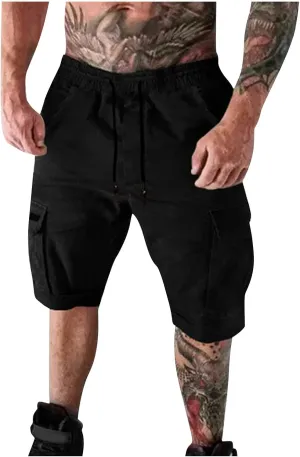 Ymosrh Men's Shorts Summer Casual Outdoors Patchwork Pockets Overalls Sport Tooling Shorts Pants for Men, S-5XL
