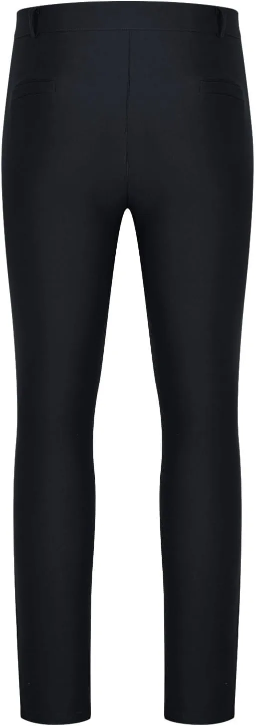 YUHGODO Men's High Waisted Stretch Pants Slim Fit Outdoor Straight Leg Trousers Business Skinny Work Pants