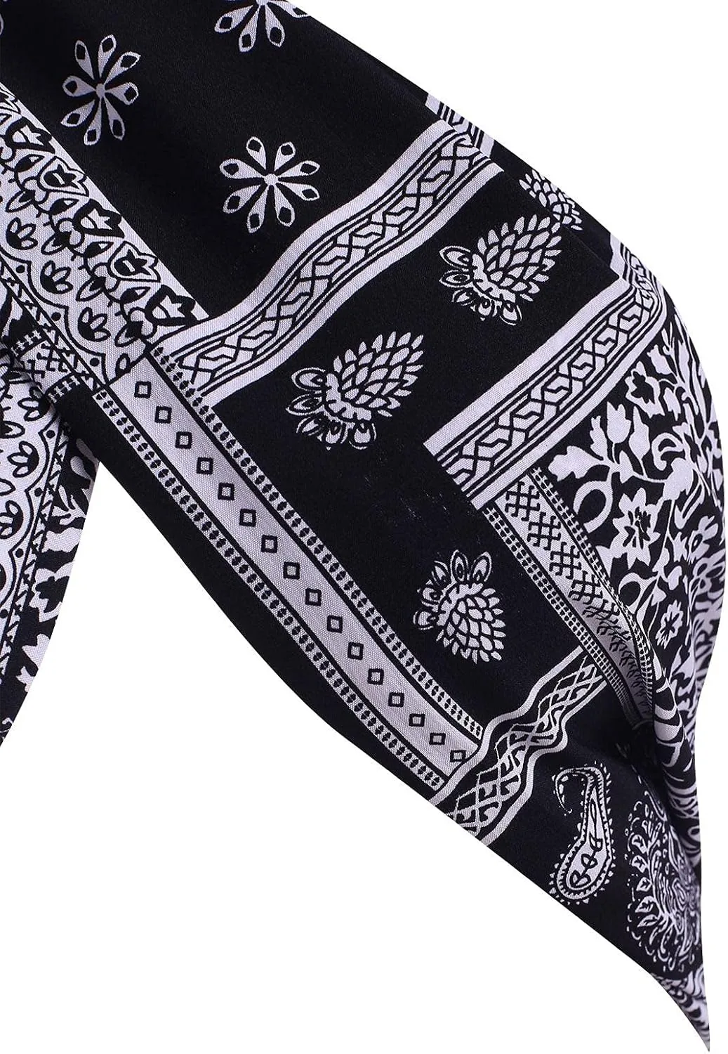 ZAFUL Women's Bohemian Bandana Criss Cross Sexy Boho Halter Wrap Crop Top