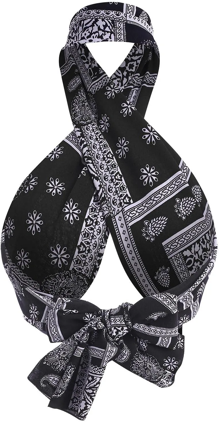 ZAFUL Women's Bohemian Bandana Criss Cross Sexy Boho Halter Wrap Crop Top