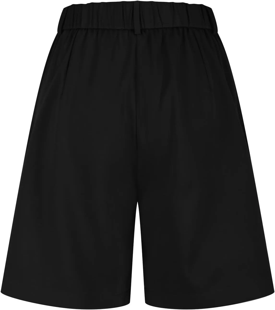 ZDRZK Summer Shorts for Women 2024 High Waist Button Pleated Bermuda Shorts Pockets Casual Business Dressy Trouser Shorts