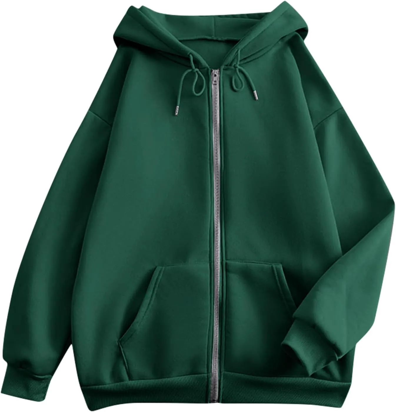 Zip Up Hoodie Women Fall Fashion Long Sleeve Oversized Sweatshirts for Women Y2K Hoodies Causal Jacket with Pockets