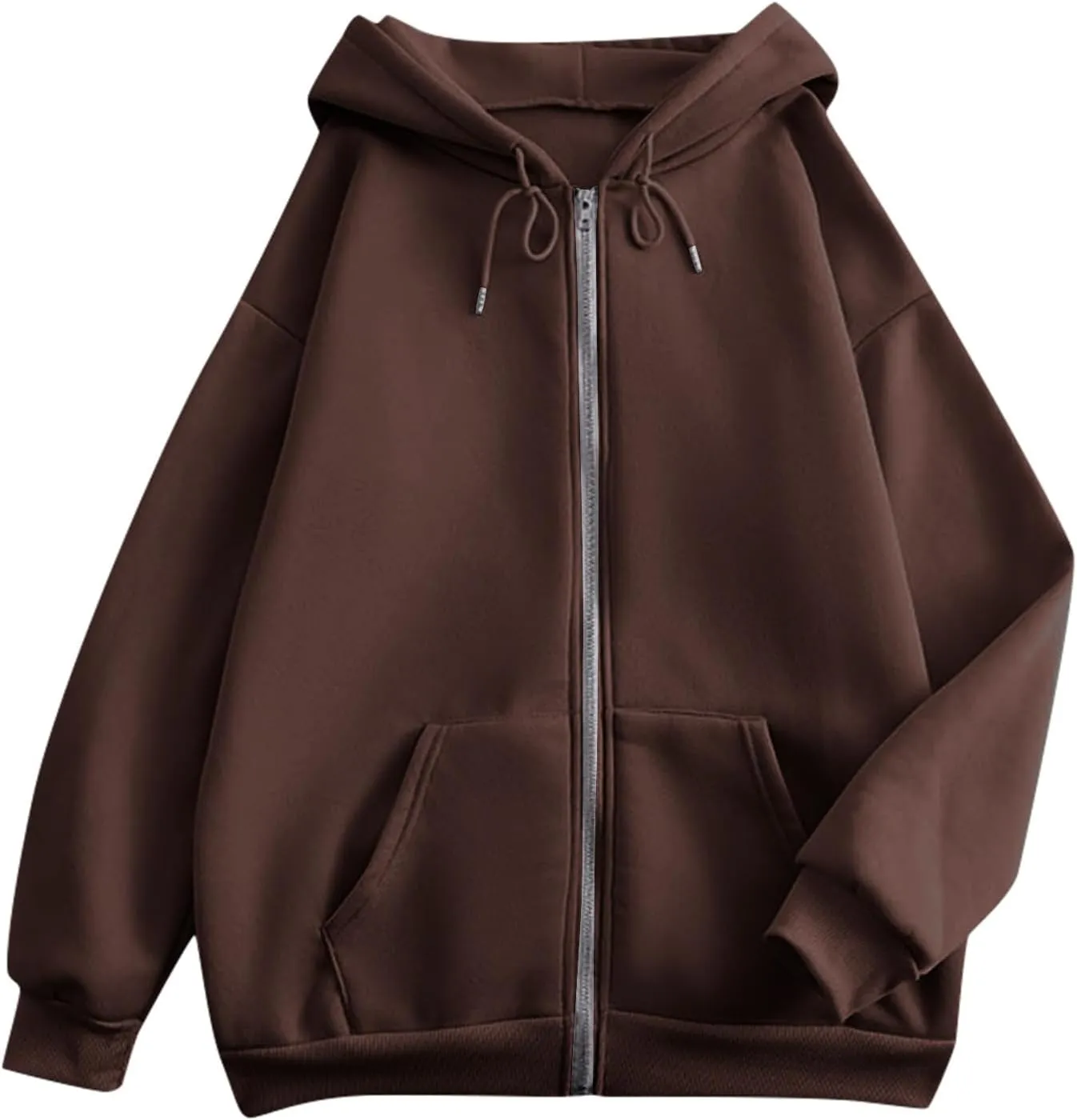Zip Up Hoodie Women Fall Fashion Long Sleeve Oversized Sweatshirts for Women Y2K Hoodies Causal Jacket with Pockets