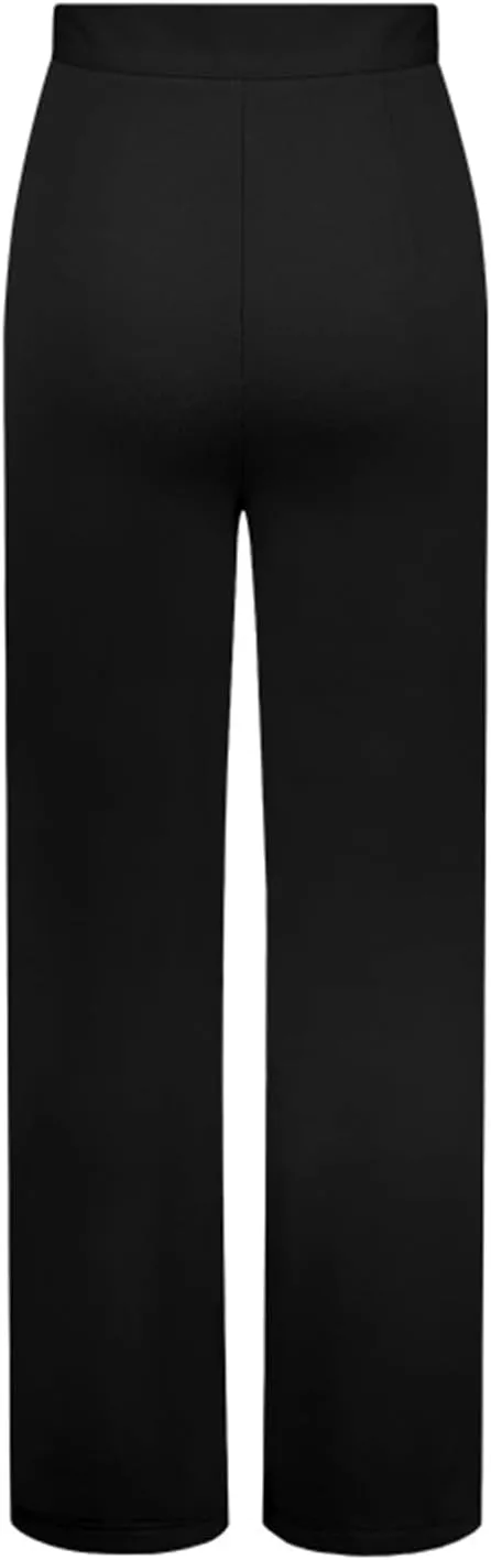 ZWRXW Wide Leg Suit Pants for Women Pleated Elegant High Waist Straight Long Pants Casual Loose Fit Solid Trousers
