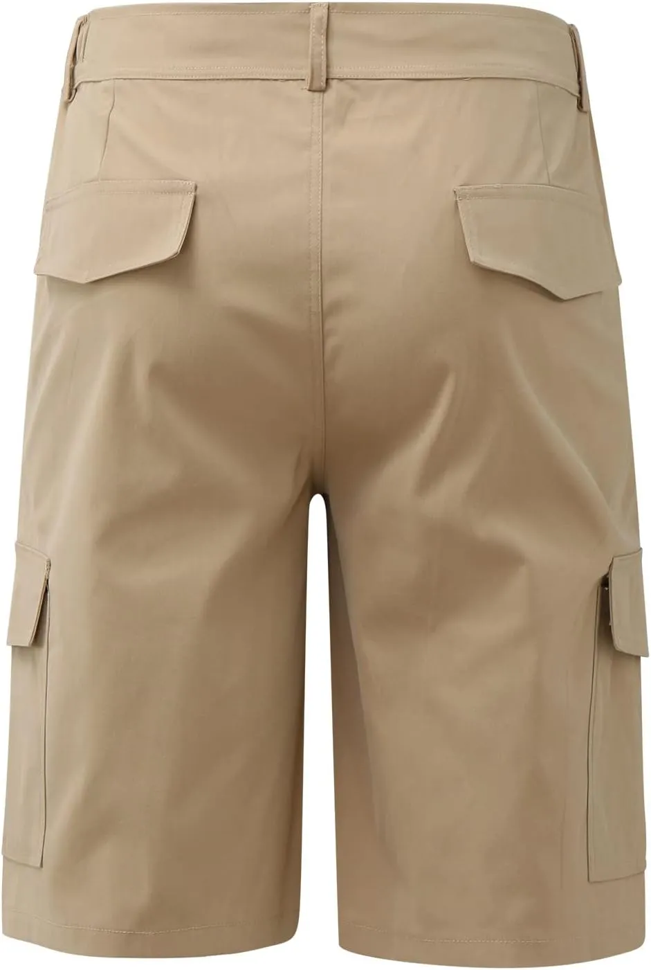 ZYXTIM Mens Classic Fit Chino Shorts Flat Front Pockets Elastic Waist Lightweight Business Work Shorts Vacation Beach Shorts